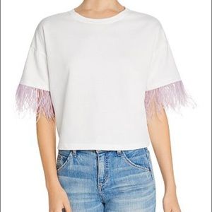 Lucy Paris Faux Feather Tee